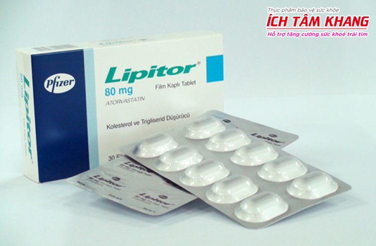 Lipitor (Atorvastatin) giúp hạ mỡ máu, ổn định mảng xơ vữa cho người tắc động mạch vành